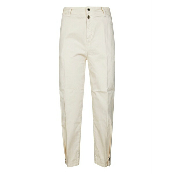 リュージョー レディース 心地好いズボン下 ボトムス Double-button cuffed trousers Neutrals