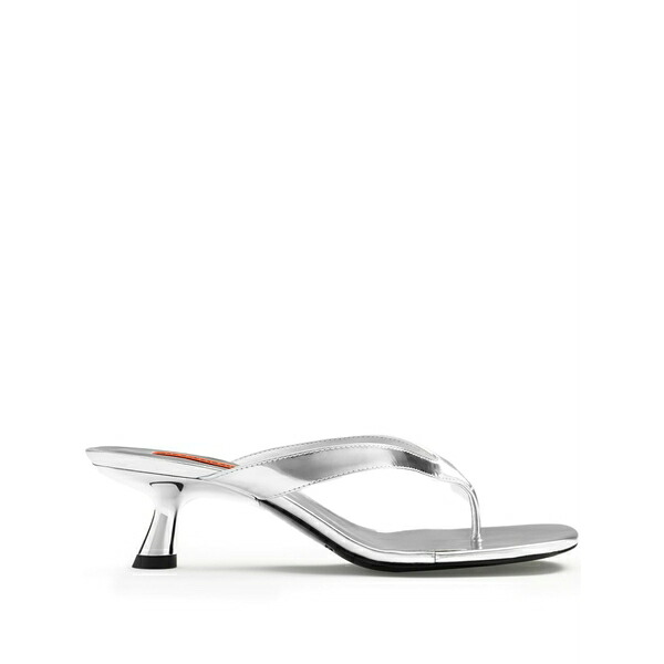 サイモン銀鏡 レディース サンダル シューズ 57粍 beep thong heeled sandals Silver