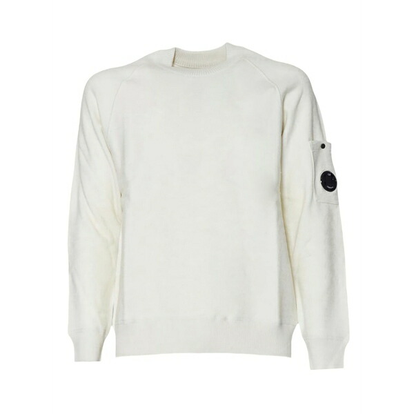 シーピーカンパニー メンズ ニット&セーター アウター Patch-pocket sweater White｜asty
