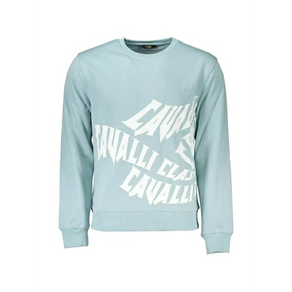 カヴァリ クラス/ロベルト・カバリ メンズ パーカー・スウェットシャツ アウター Logo-print sweater Blue