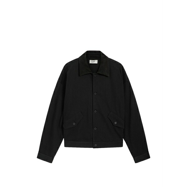 ペンス メンズ ティーシャツ トップス Pocket collar jacket Black