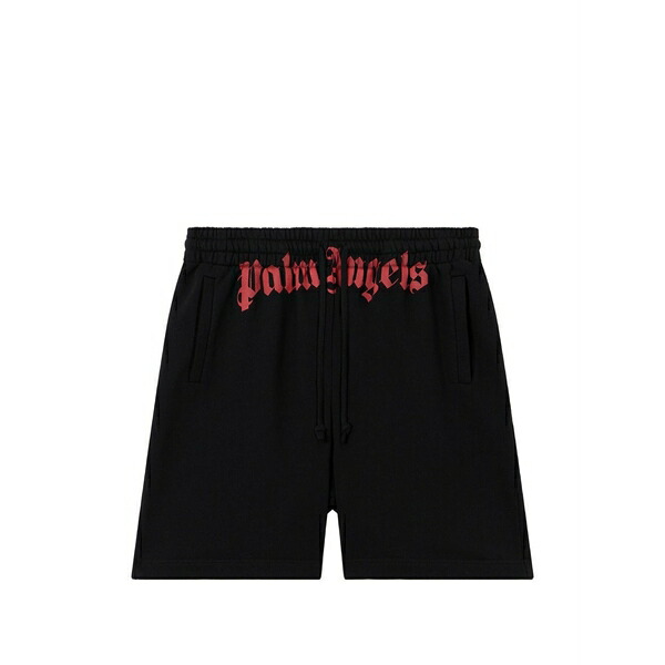 パーム・エンジェルス メンズ 心地好いズボン下 ボトムス Waist logo sweat shorts Black