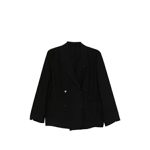 ラルディーニ レディース 上衣＆上衣 アウター Picasso pinstripe double-breasted blazer Black