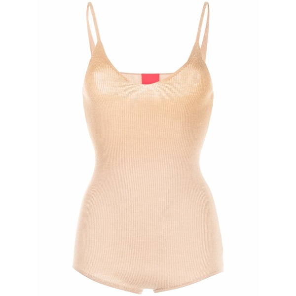 カシミヤ はたご屋 優しいこと レディース 編み物\u0026プルオーバー アウター Joni fine-knit cashmere bodysuit Brown