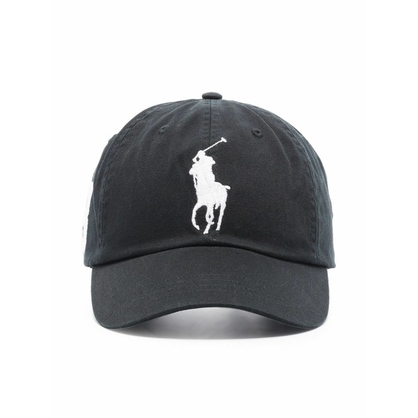 ラルフローレン メンズ 帽子 アクセサリー Logo-print baseball cap Black｜asty