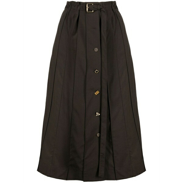 レジーナ・ピョウ レディース スコート ボトムス Noor pleated wool MIDI skirt Brown