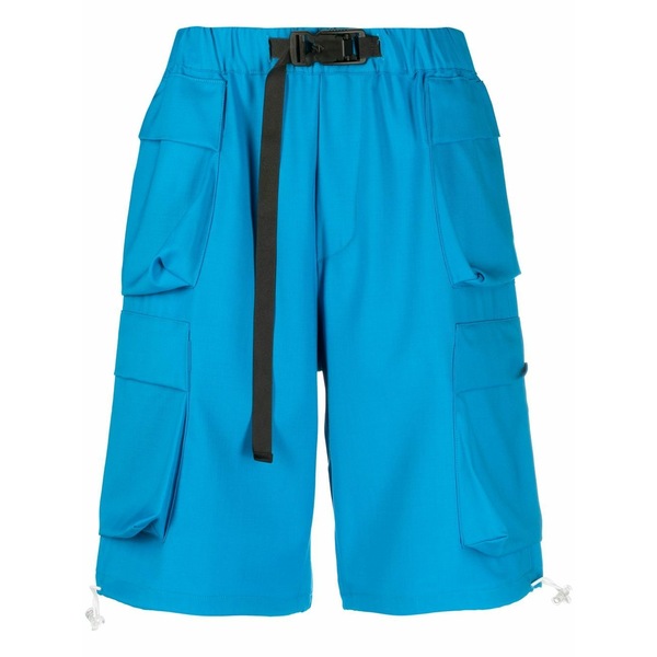 ボン犀 メンズ 心地よいズボン下 ボトムス Virgin wool cargo shorts Blue