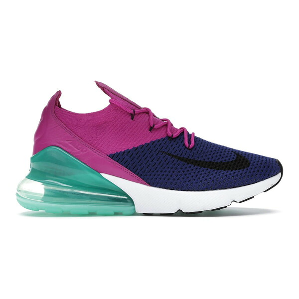 Nike ナイキ メンズ スニーカー  【Nike Air Max 270 Flyknit Fuchsia Flash】  大きさ US_8.5(26.5糎) Deep Royal Blue/Black-Fuchsia Flash