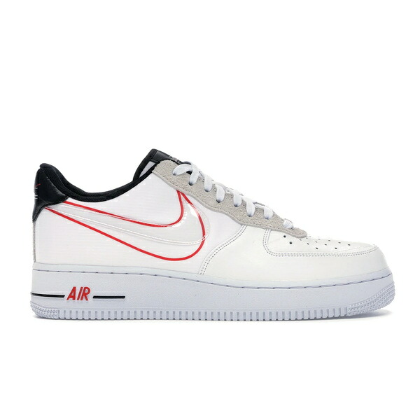 Nike ナイキ メンズ スニーカー  【Nike Air Force 1 Low Script Swoosh Pack】  大きさ US_7(25.0珊) White/Black-University Red
