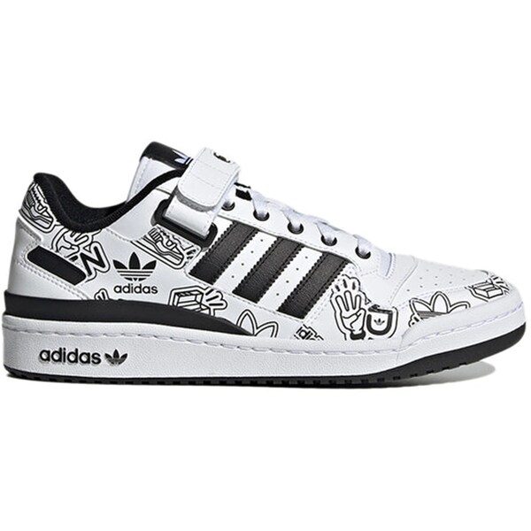 adidas アディダス メンズ スニーカー  【adidas Forum 84 Low Bold Graphics White Black】  大きさ US_M_4.5 Cloud White/Core Black/Core Blac