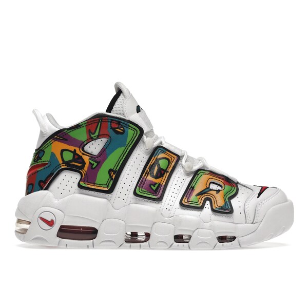 Nike ナイキ メンズ スニーカー  【Nike Air More Uptempo Peace, Love, Swoosh】  大きさ US_10(28.0糎) White/Black-University Gold-University Red