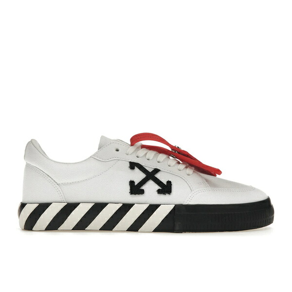 OFF-WHITE 象牙色 メンズ スニーカー  【OFF-White Vulcanized Low Canvas White Black Ice】  大きさ US_M_13 White/Black/Ice