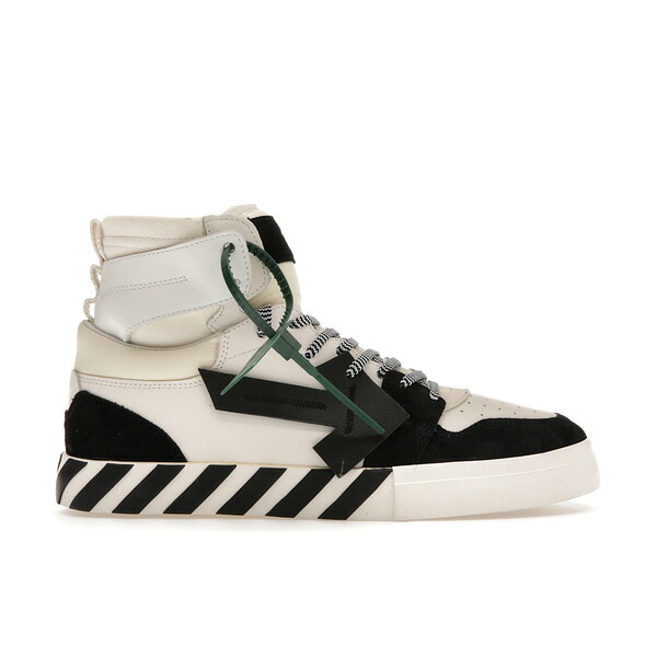 OFF-WHITE 象牙色 メンズ スニーカー  【OFF-WHITE Vulc High White Black】  大きさ US_10(28.0珊) White/Black