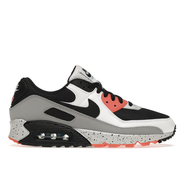 Nike ナイキ メンズ スニーカー  【Nike Air Max 90 White Orange Black】  大いさ US_8.5(26.5糎) White/Turf Orange-Aquamarine-Black