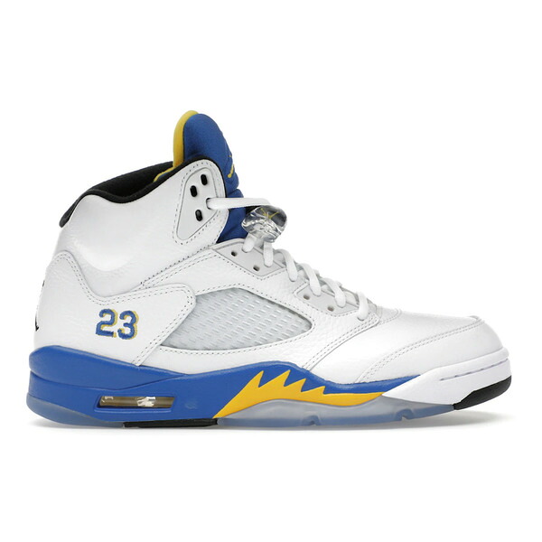 Jordan ジョーダン メンズ スニーカー  【Jordan 5 Retro Laney (2013)】  大きさ US_7.5(25.5珊) White/Varsity Maize-Varsity Royal-Black