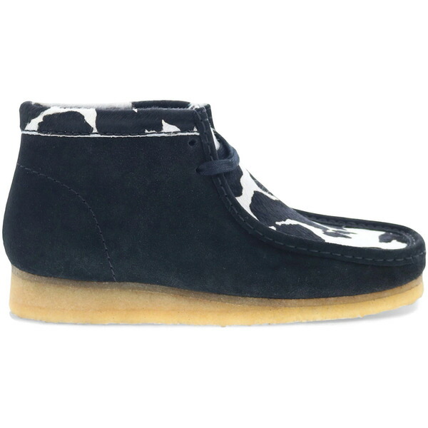 Clarks クラークス メンズ スニーカー  【Clarks Originals Wallabee Boot Black Cow Print】  大いさ US_8.5(26.5糎) Black/Cow Print