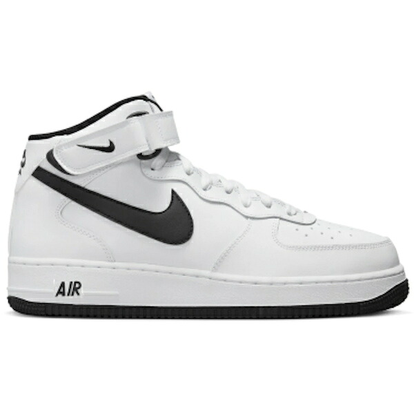 Nike ナイキ メンズ スニーカー  【Nike Air Force 1 Mid White Black (2023)】  大いさ US_10.5(28.5糎) White/Black