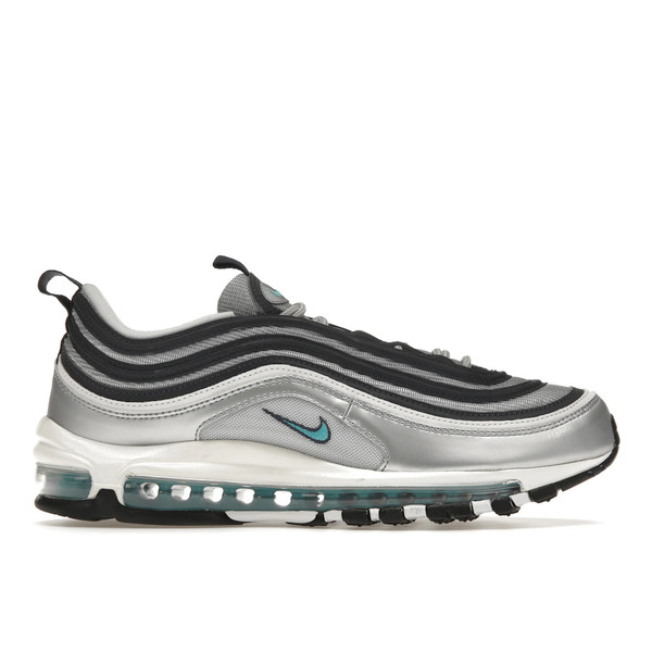 Nike ナイキ メンズ スニーカー  【Nike Air Max 97 Metallic Silver Chlorine Blue】  大きさ US_7.5(25.5糎) Metallic Silver/Chlorine Blue/White
