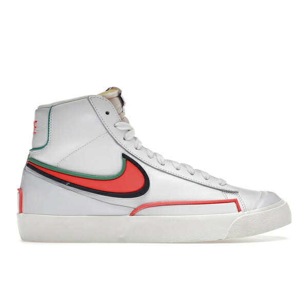 Nike ナイキ メンズ スニーカー  【Nike Blazer Mid Infinite White Bright Crimson】  大きさ US_6.5(24.5糎) White/Bright Crimson-Blue Void