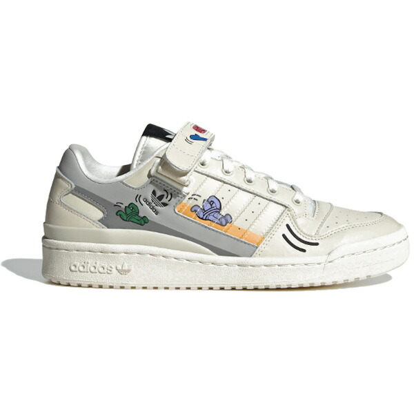 adidas アディダス メンズ スニーカー  【adidas Forum Low Slide White】  大いさ US_8.5(26.5糎) White/Grey/Yellow