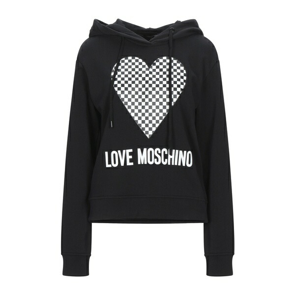 【送料無料】 モスキーノ レディース パーカー・スウェットシャツ アウター Sweatshirts Black