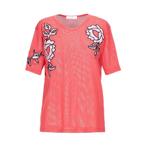 【貨物輸送無料】 真砂ロ レディース プルオーバー トップス T-shirts Red