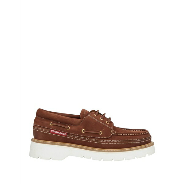 【送料無料】 ディースクエアード メンズ スリッポン・ローファー シューズ Loafers Brown|asty
