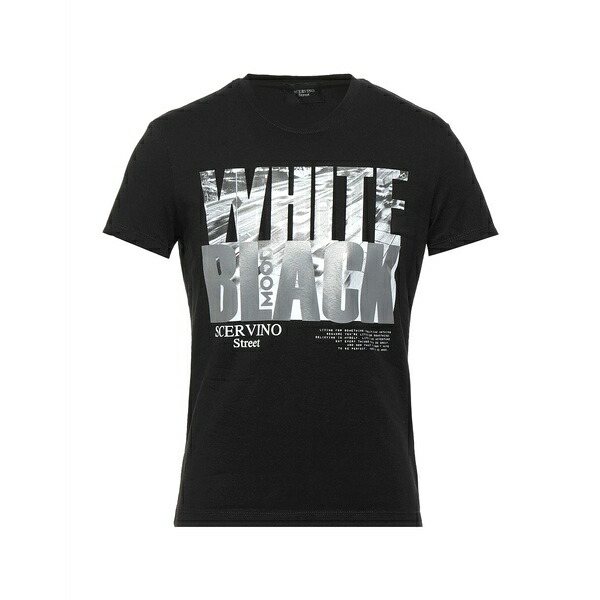 【送料無料】 エルマンノ シェルヴィーノ メンズ Tシャツ トップス T-shirts Black