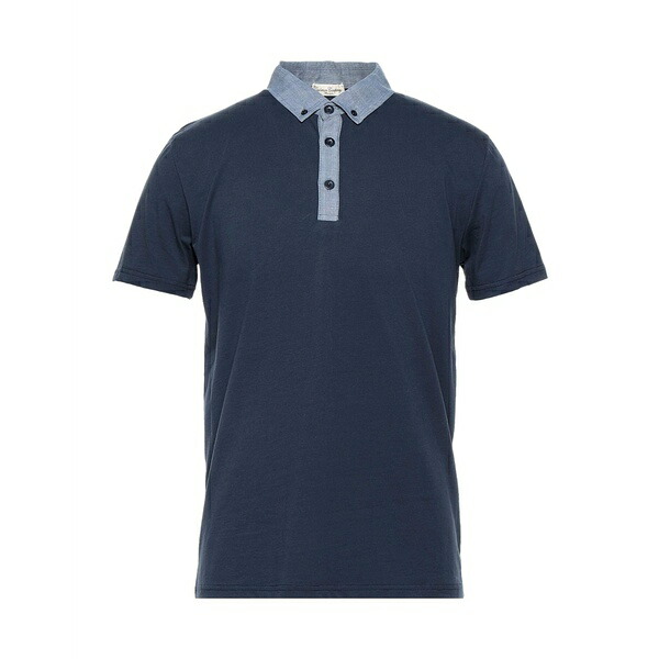 【貨物輸送無料】 カシミヤ相手 メンズ プルオーバー トップス Polo shirts Blue