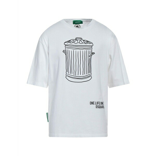 【送料無料】 ディースクエアード メンズ Tシャツ トップス T-shirts White｜asty