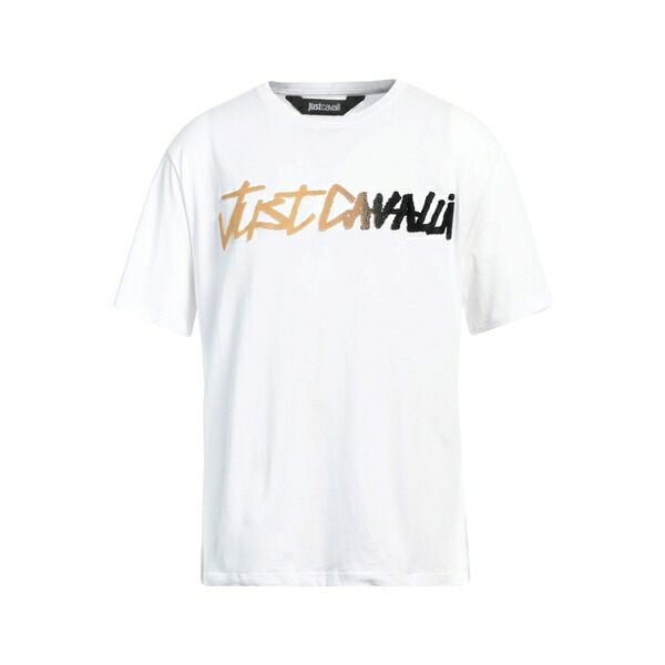 【送料無料】 ロベルトカヴァリ メンズ Tシャツ トップス T-shirts White｜asty
