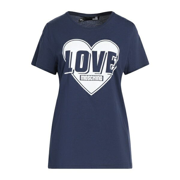 【貨物輸送無料】 モスキーノ レディース ティーシャツ トップス T-shirts Blue レディースファッション-トップス-Tシャツ・カットソー