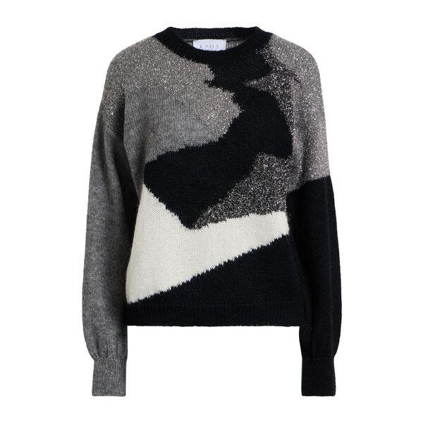 【送料無料】 カオス レディース ニット&セーター アウター Sweaters Black|asty