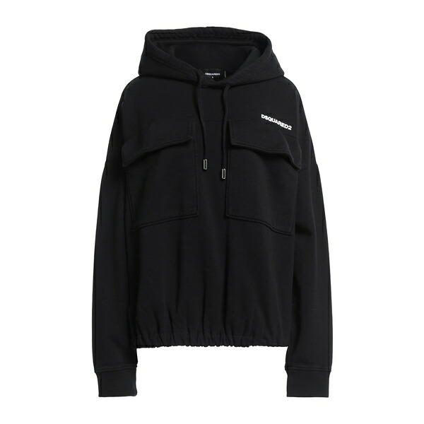 【送料無料】 ディースクエアード レディース パーカー・スウェットシャツ アウター Sweatshirts Black|asty