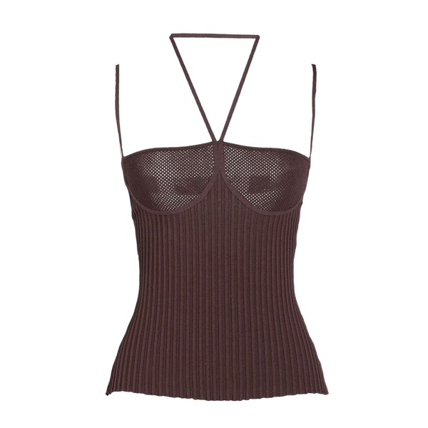 【送料無料】 アンドレダモ レディース Tシャツ トップス Tops Brown