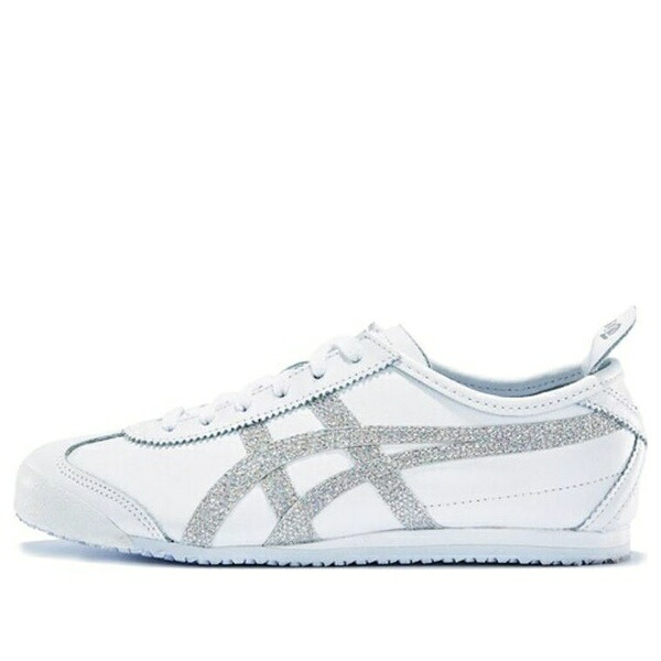 Onitsuka Tiger オニツカタイガー レディース スニーカー 【(WMNS) Onitsuka Tiger Mexico 66 'White Silver' 1182A129-100】 サイズ US_6(23.0cm)|asty
