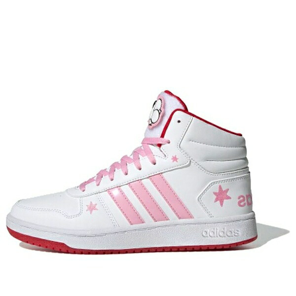 adidas アディダス レディース スニーカー 【(WMNS) adidas Hoops 2.0 Mid 'White Pink' FW8031】 サイズ US_7.5(24.5cm)｜asty
