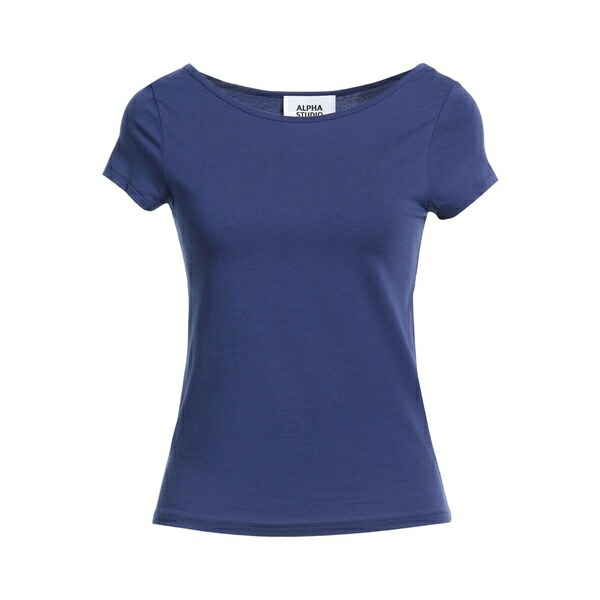 【貨物輸送無料】 アルファス テューディオ レディース プルオーバー トップス T-shirts Blue