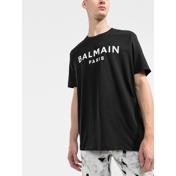 バルマン BALMAN トップス スワロフスキー Tシャツ/カットソー(半袖/袖