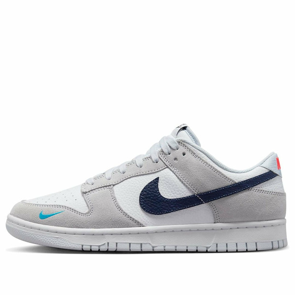 Nike ナイキ メンズ スニーカー 【Nike Dunk Low 'Mini Swoosh - White Grey Navy Aqua' FJ4227-001】 サイズ US_7(25.0cm)｜asty 64,790円