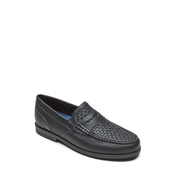 13747円 特価キャンペーン ロックポート メンズ スリッポン ローファー シューズ Preston Penny Loafer Black Woven