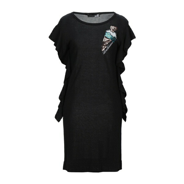 【送料無料】 モスキーノ レディース ワンピース トップス Mini dresses Black