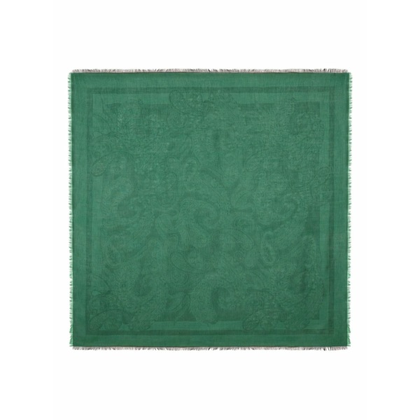 エトロ レディース 消音装置・袈裟・えり巻き 添え物 Paisley jacquard shawl Green