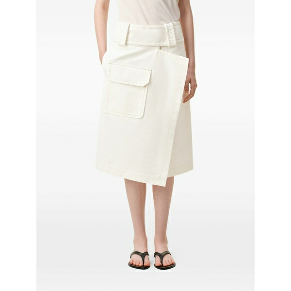 意中の女 レディース スコート ボトムス Belted MIDI skirt Neutrals