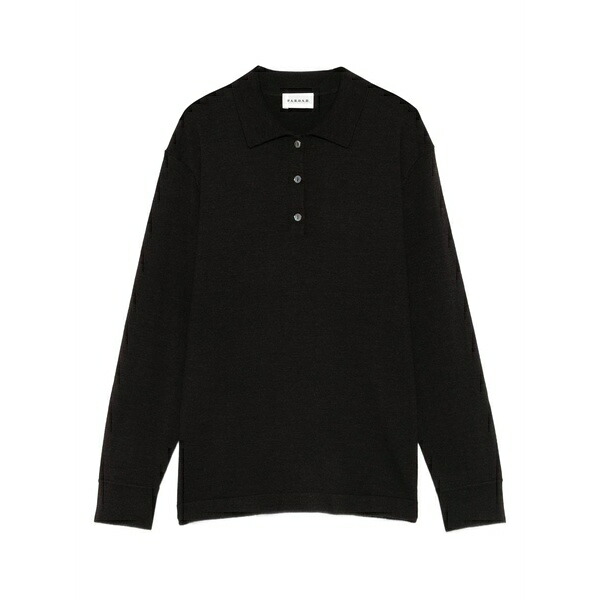 パロッシュ レディース スポーツシャツ トップス Long-sleeve polo top Brown