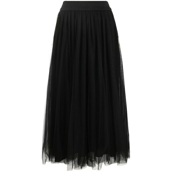 ファビアナ フィリッピ レディース スコート ボトムス High-waist tulle MIDI skirt Black