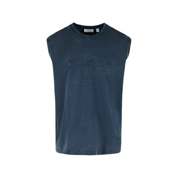 象牙色 メンズ プルオーバー トップス Sleeveless cotton top Blue