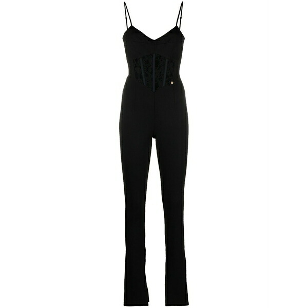 ニッサ レディース 衣装 トップス Boned-bodice slim-cut jumpsuit Black