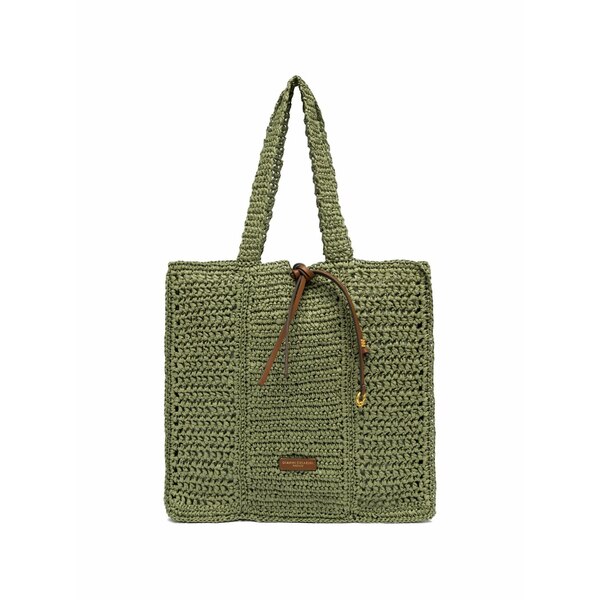 ジャンニ・キアリーニ レディース ショルダーバッグ バッグ Nefeli woven-straw shoulder bag Green｜asty