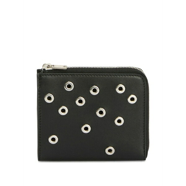 ジル・サンダー メンズ 銭入れ 添え物 Eyelet-embellished wallet Black